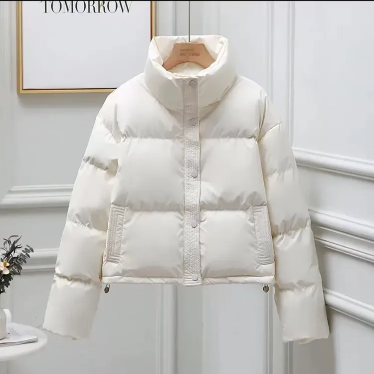 加厚女士女款妈妈短款棉服免洗韩版立领韩系冬季面包服洋气衣服女