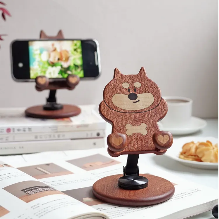 山舍｜ 可爱猫狗手机支架可折叠旋转调节办公室桌面mini平板支架