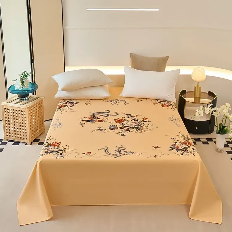 老式纯棉国民全棉床单上海印花粗布加厚单件宿舍炕单被单怀旧双人