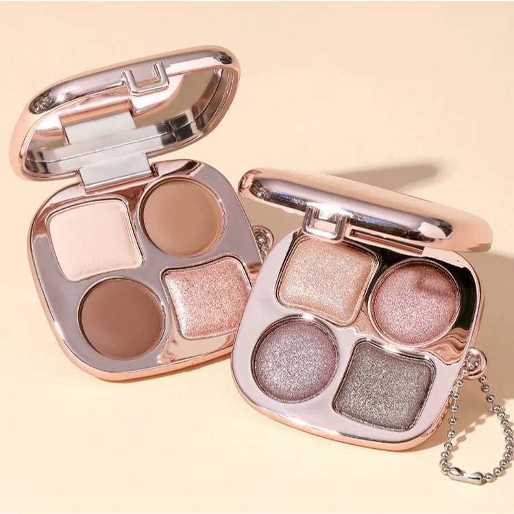 四色眼影盘亚光珠光一体盘新手推荐眼影盘亮片眼影爆闪大地色显色