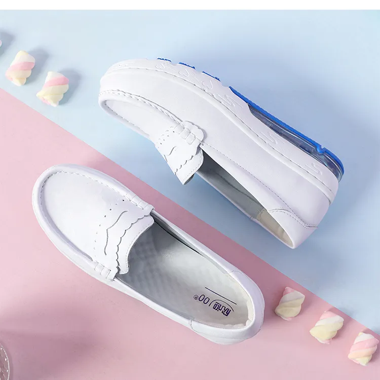 护士鞋女春夏气垫软底增高透气防臭不累脚防滑医院护士专用鞋