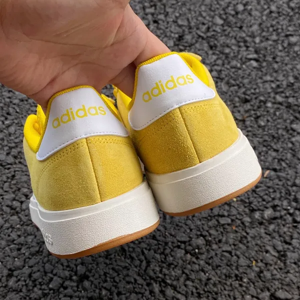 Adidas阿迪达斯男女鞋Grand Court低帮防滑翻毛皮休闲板鞋IH6188