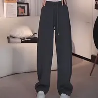 XX严选服饰2025年秋季新款弯刀运动裤子女高腰宽松阔腿显瘦休闲裤