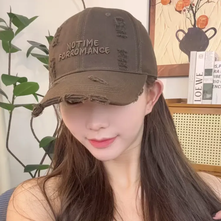 春夏棒球帽休闲风鸭舌帽遮阳帽字母防晒百搭时尚帽子潮流刺绣