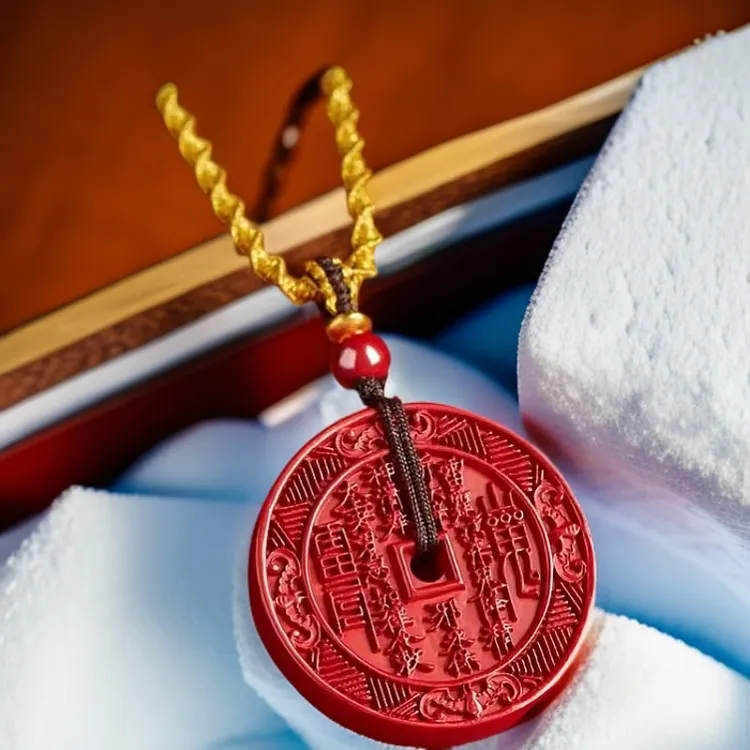 潮汕天然正品山鬼花钱护身符大赚男女款吊坠项链