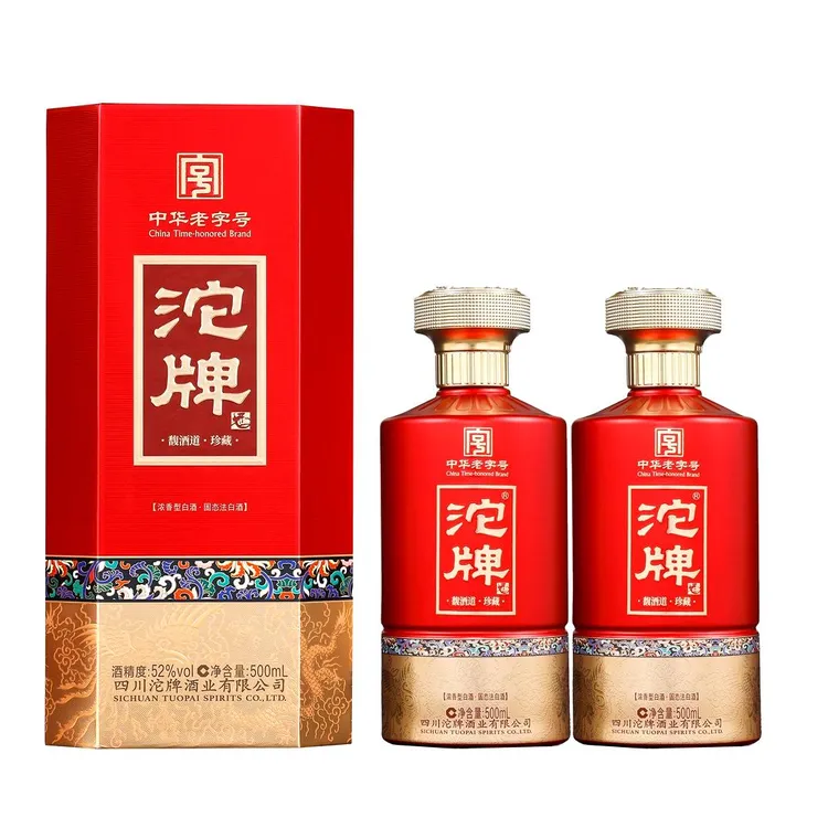 沱牌珍藏浓香型纯粮食优级白酒送礼宴请婚宴固态法52度500ml/瓶