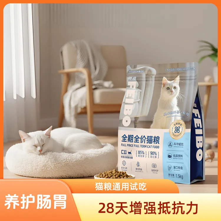 全价成猫粮全阶段通用增肥防掉毛养猫用品全期宠物粮冻干双拼粮