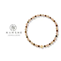 NANSHE/南奢 新中式美拉德虎眼珠珠磁吸扣项链 L1547
