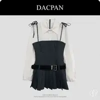 DACPAN-“哥本千金”假两件拼接衬衫连衣裙 2025/盼·PP 9033