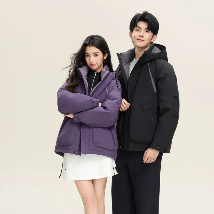 【千屿Sheila】”紫气东来“冬季新款90绒情侣派克连帽羽绒服FYH6830