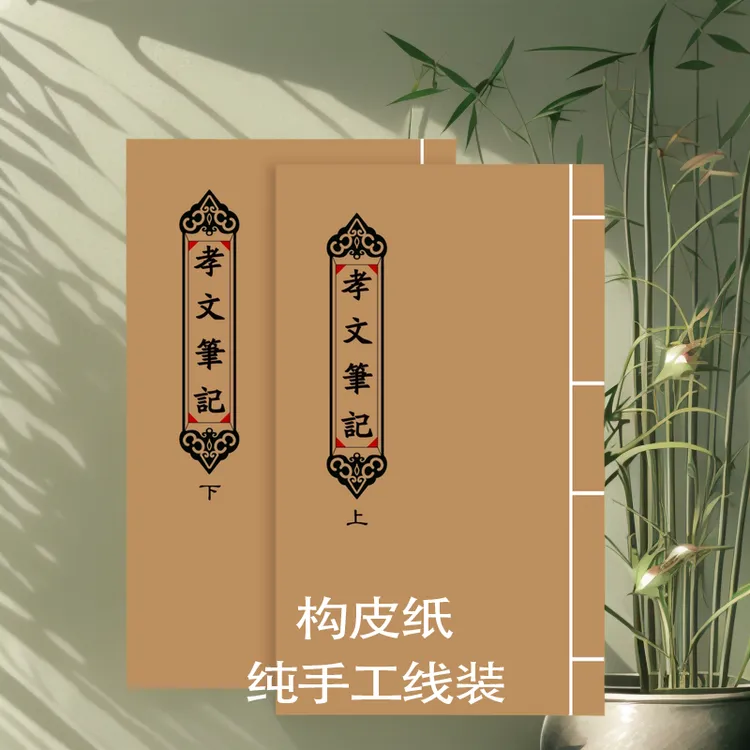 孝文笔记  手工线装  传统文化 防水构皮纸 上下两册