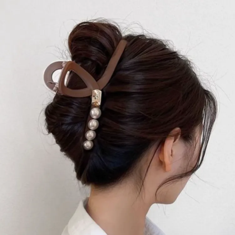 磨砂黑色抓夹女大号夏发夹女后脑勺盘发高级感鲨鱼夹头饰