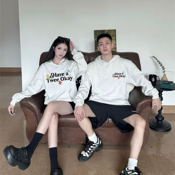情侣卫衣2025春秋冬新款爆款一男一女潮牌高级感纯棉宽松连帽卫衣