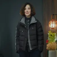 拼色立领短款保暖时尚休闲冬季百搭宽松秋冬女款百搭90羽绒服