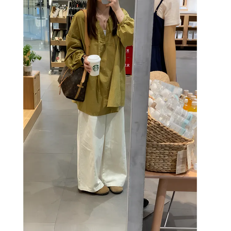 复古小众设计感百搭衬衫女2025宽松高级感休闲显瘦韩版上衣
