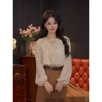 婉儿【夕云】25新款显瘦百搭复古简约叠穿原创女衬衫#Y4882