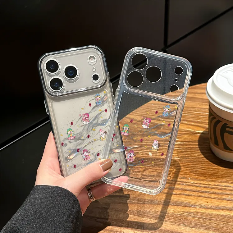 适用苹果17promax手机壳创意16/15仙气飘飘财神14pro透明13全包软