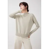 【雅肤线叙】无缝一体半高领针织保暖毛衣M2511007