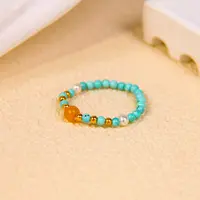 S925银蜜蜡指环多样性发货一件 CLX24070208