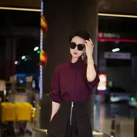 （萱萱推荐）轻奢气质纽扣简约衬衫