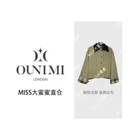欧倪蜜 OUNIMI   欧货复古格纹拼接翻毛领夹克  5369#