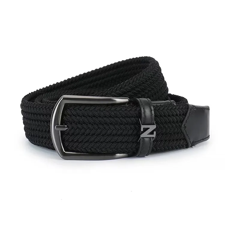 纯手工编织皮带男女通用3.2宽针扣弹力松紧针织牛仔裤帆布