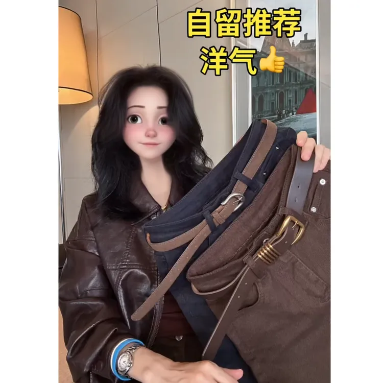 2025年早季新款爆款高腰直筒牛仔裤女梨形身材修身显瘦九分烟管裤