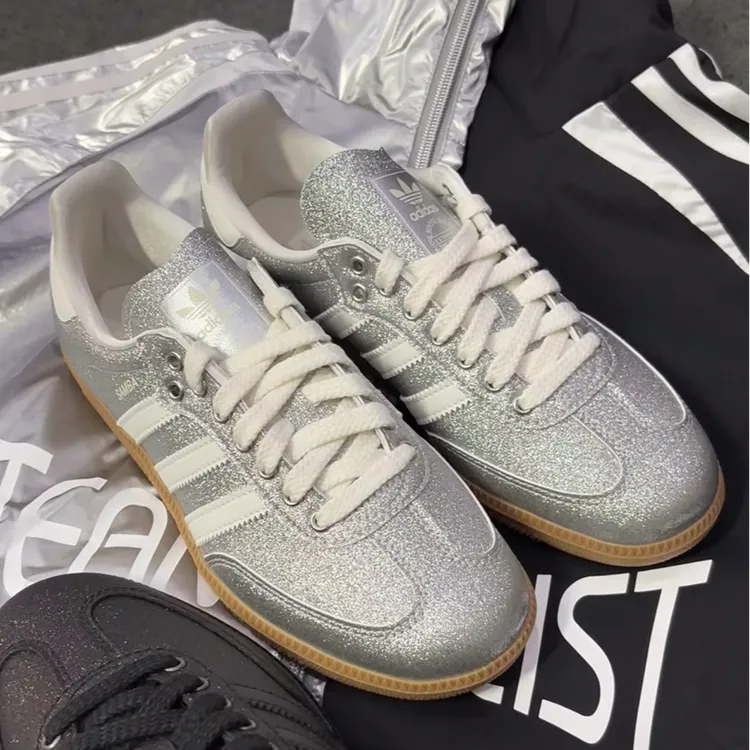 adidas三叶草欧若风 SAMBA OG经典运动鞋德训鞋银色系KI6264