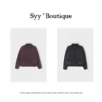 M+鹅绒服/Boutique/立领百搭轻薄拉链口袋羽绒服