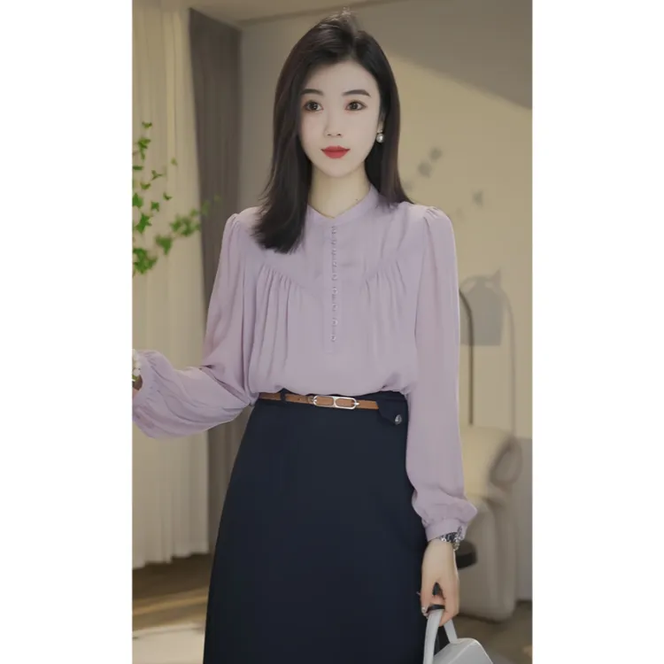 【杨杨专属】新款气质显瘦显白百搭气质减龄时尚衬衣设计感8293110