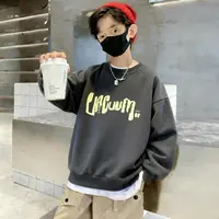 F01041男童冬季厚加绒加厚卫衣2025年新款中大童儿童秋冬款童装潮
