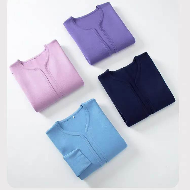 高端无扣开衫保暖加密加厚一体兔绒护士毛衣外套医生服圆领针织