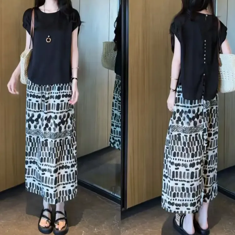 时髦小衫设计感上衣老钱风+高级感半身裙洋气裙子两件套