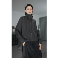 鑫鑫2025秋季新款千金清冷感贵系衣服纯色立领百搭开衫外套2587