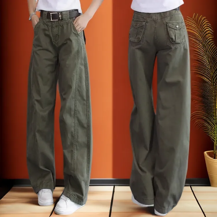 （粉丝专享）秋季工装裤女款高腰显瘦宽松直筒弯刀裤百搭休闲阔腿裤