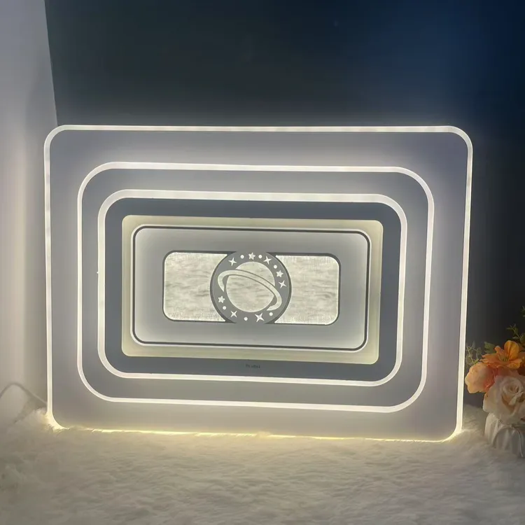 发光树小客厅灯吸顶灯大卧室灯led家用长方形80*60CM无极调光房间