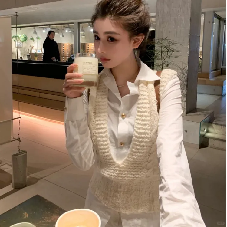 2025春季新款时尚衬衫气质显瘦洋气休闲百搭白色衬衫长袖温柔女款