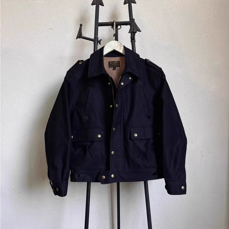 CIDU/刺度378克高密度抗撕裂丛林布短款廓形英式飞行夹克春秋外套