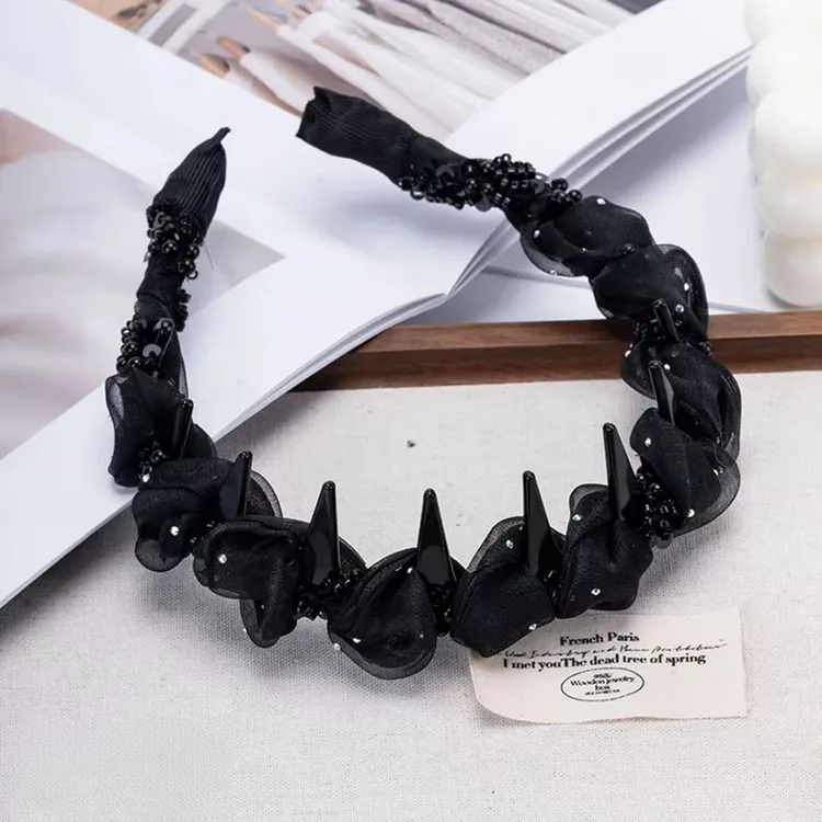 精致时尚百搭小香风手工串珠发箍