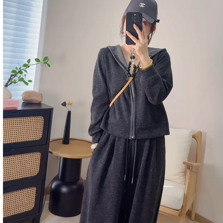 YX五TZ20251008新款时尚套装百搭韩版上衣宽松显瘦运动套装