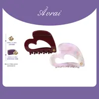 AVRAI【爱薇】设计感简约抓夹爱心醋酸发夹半扎发鲨鱼夹新款