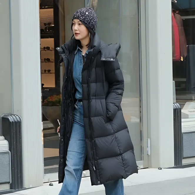 SNOW IMAGE大牌轻奢时尚长款加厚保暖休闲女士防风羽绒服