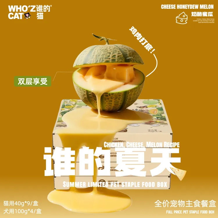 whozcat【谁的夏天】夏日限定奶酪蜜瓜全价主食餐盒