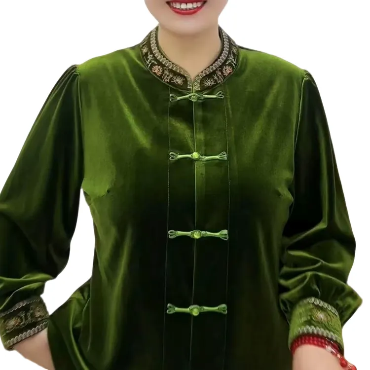 复古盘扣五福临门开衫