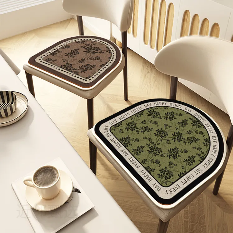 法式椅垫坐垫硅胶多尼尔四季通用复古餐椅垫子高级感防滑座椅子垫