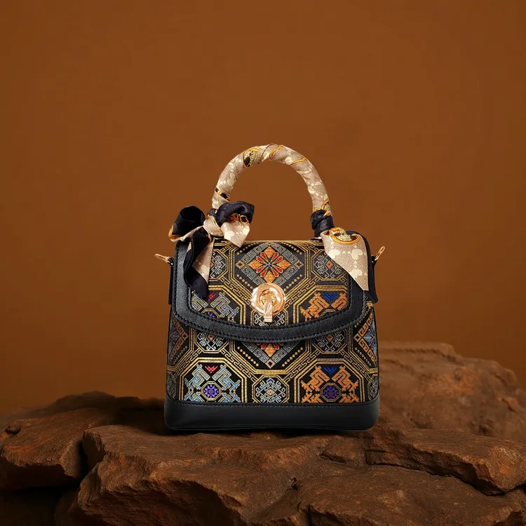 壮锦|广西非遗小公主小众设计百搭简约宴会小包壮锦包包