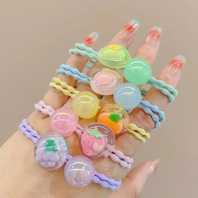 多巴胺水果发绳学生可爱简约百搭高弹力扎头发发圈辫子发饰