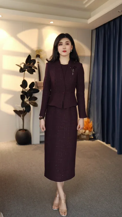 冬季显瘦假两件连衣裙3055气质女神时尚长袖优雅修身