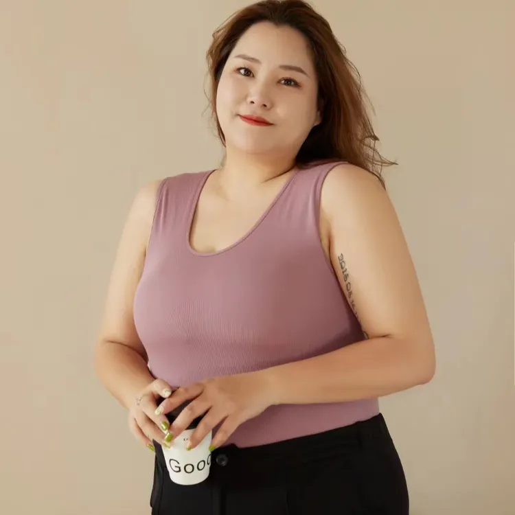 梦花情保暖背心大码发热加肥加胖妈妈200斤内搭打底上衣秋冬