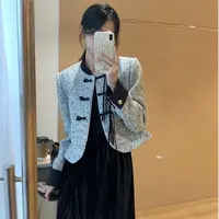 新中式早秋设计感盘扣撞色法式复古气质百搭小个子小香风外套